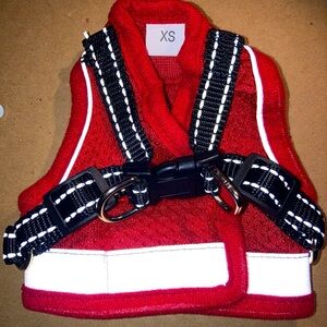 AVCCAVA Red XSmall Reflective Pet Harness with Clip Closure